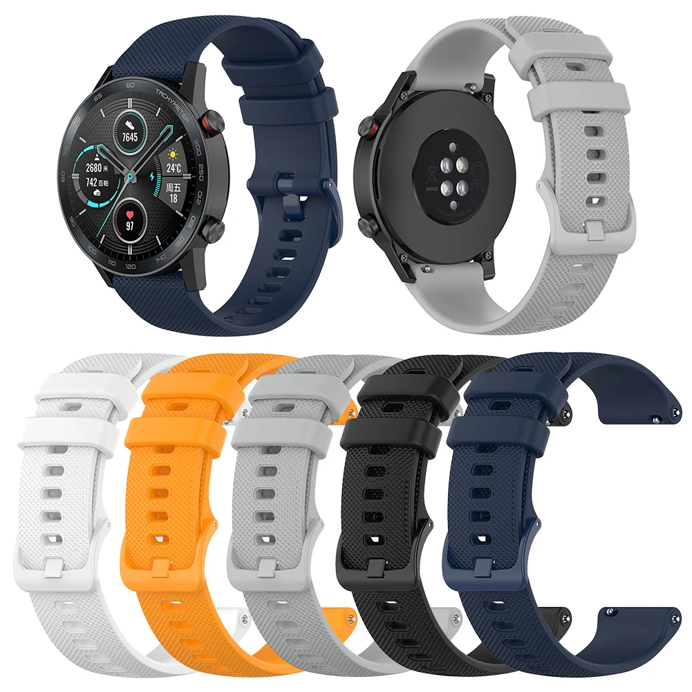 Силиконовый мягкий вырубной ремешок для наручных часов модный Huawei Honor Magic Watch 2/Magic