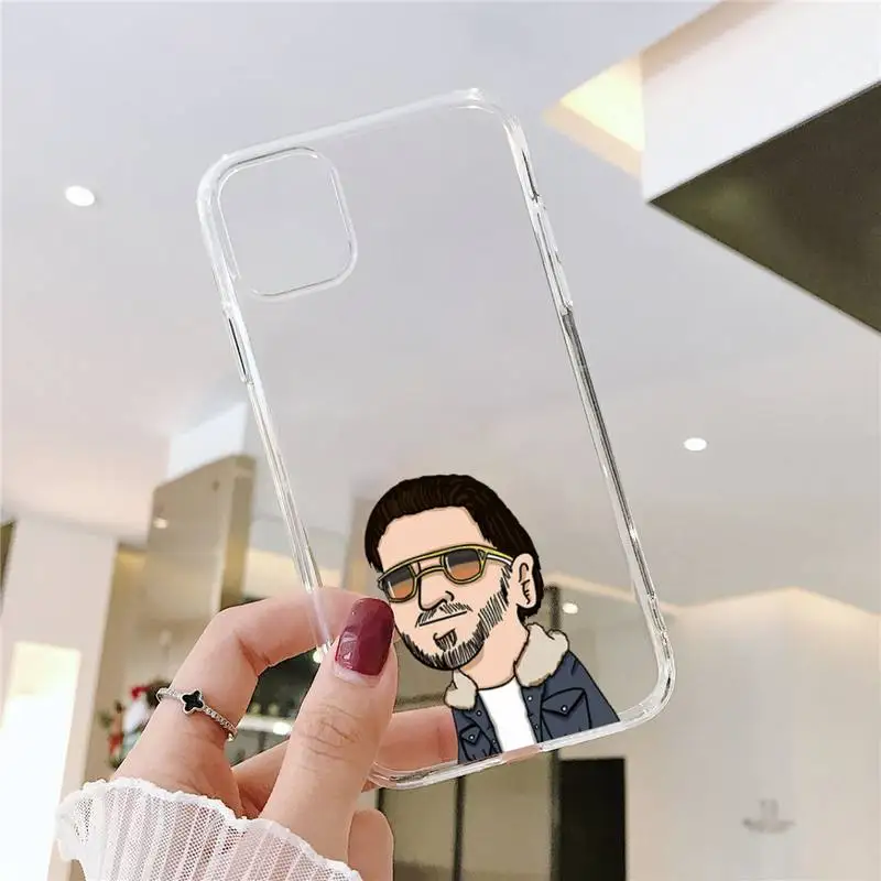 

PNL QLF Rapper Phone Case For iphone 12 11 8 7 6s 6 5 5s 5c se plus mini x xs xr pro max Transparent soft