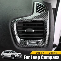 for jeep compass 2017 2018 2019 2020 abs chrome car inner air condition vent cover trim decorative outlet frame auto accessories