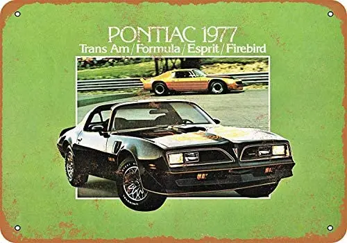 

12 x 16 Inches Metal Sign - 1977 Pontiac Trans Am - Vintage Look Wall Decoration