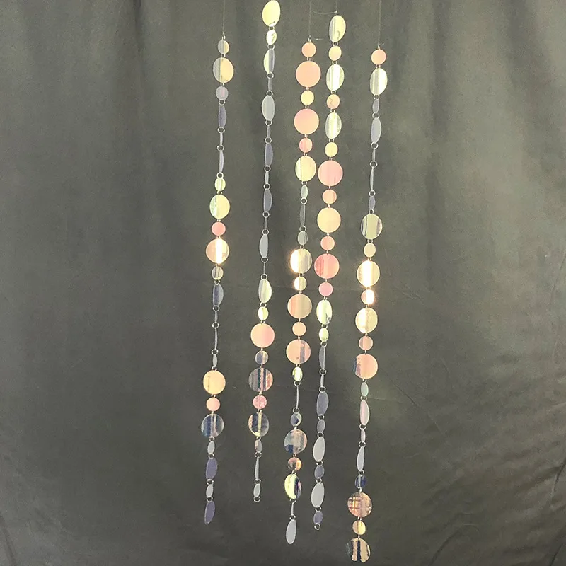 

10pcs Glitter Sequin String Decoration Hanging Paper Banner Birthday Party Decer Background Wall Decoration Supplies DGU02