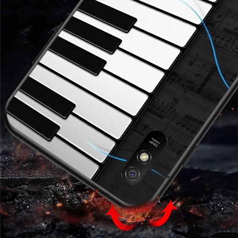 

Music piano For Xiaomi Redmi K30 Ultra 10X 9C 9A 9 Prime GO K20 8A 8 7A 7 S2 6A 6 5 4X Pro 5G Black Phone Case