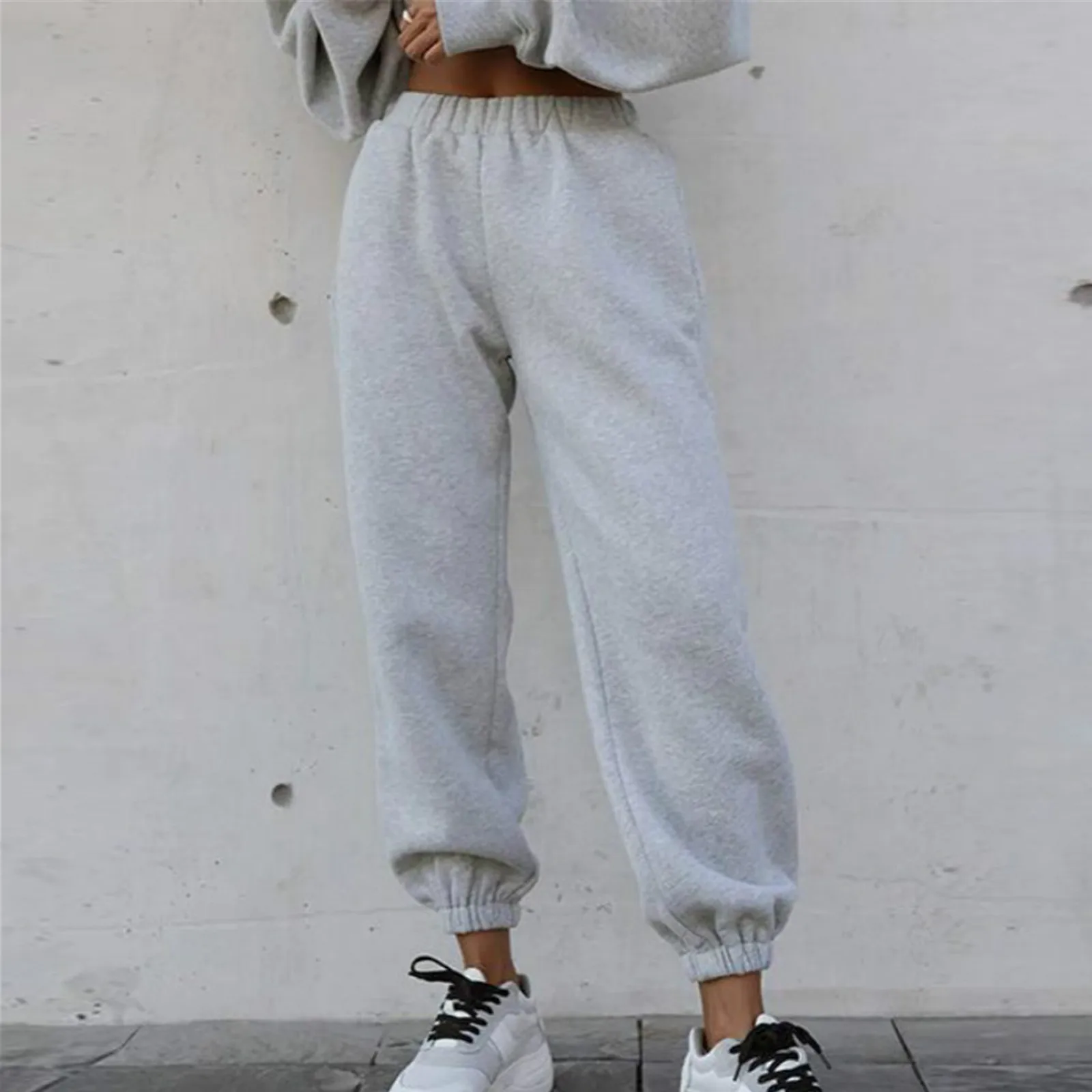 

Sports Suit For Women's Casual Solid Color Long Sleeved Hoodie Trousers Sweatershirt Sports Suit 2021