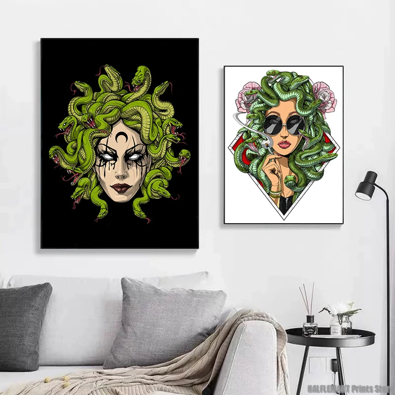 Постер греческой богини мифология Медуза курительное современное настенное