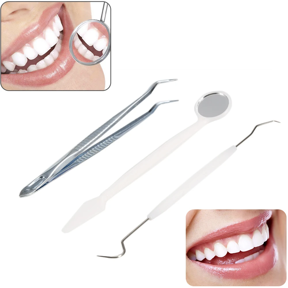 

3 шт./компл. стоматологический зубной рот зеркальный Пинцет серповидные скальеры гигиенические осмотры набор для чистки полости рта основн...