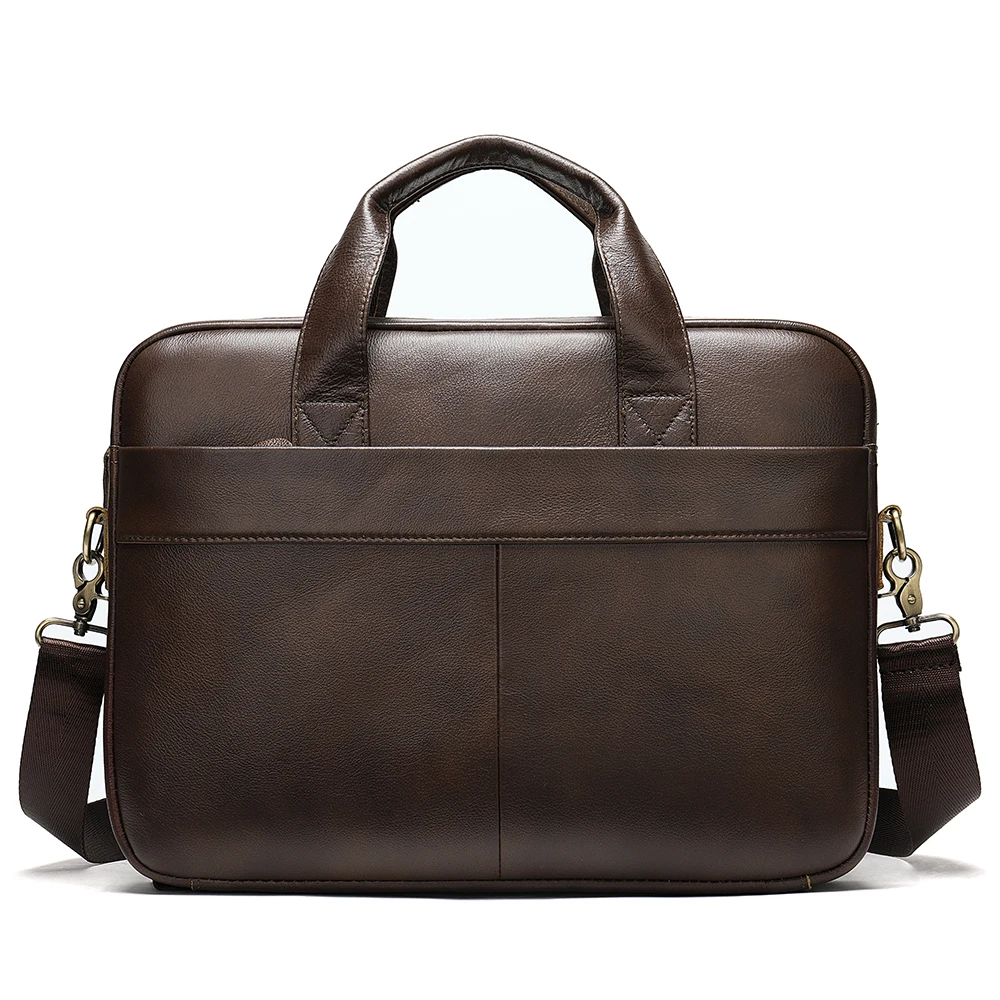 

WESTAL Men's Bag Genuine Leather Men Briefcase for Laptop 14 Messenger Men's Leather Bag Business Portfolio for Document A4 7022