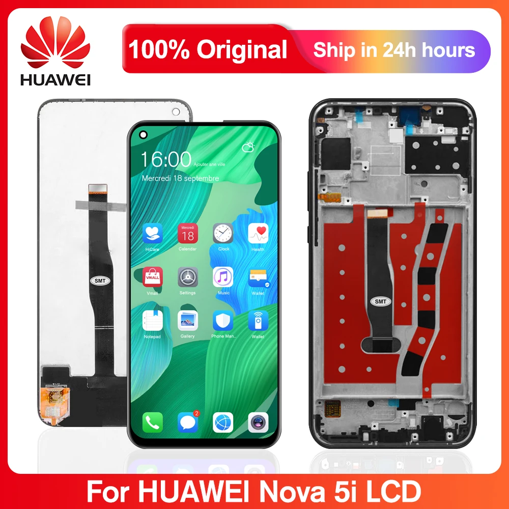 Оригинальный экран 6 4 дюйма для Huawei Nova 5i ЖК-дисплей сенсорный дигитайзер в сборе