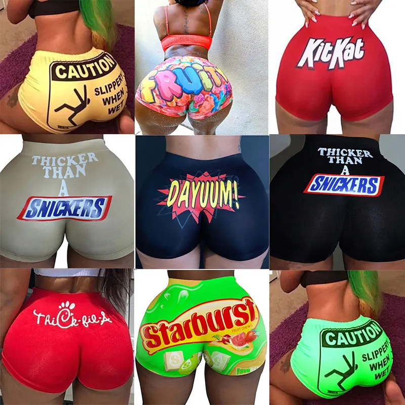 

2020 летние модные женские шорты с высокой талией, пикантные облегающие Женские шорты с принтом, горячая распродажа, пляжные спортивные пикан...