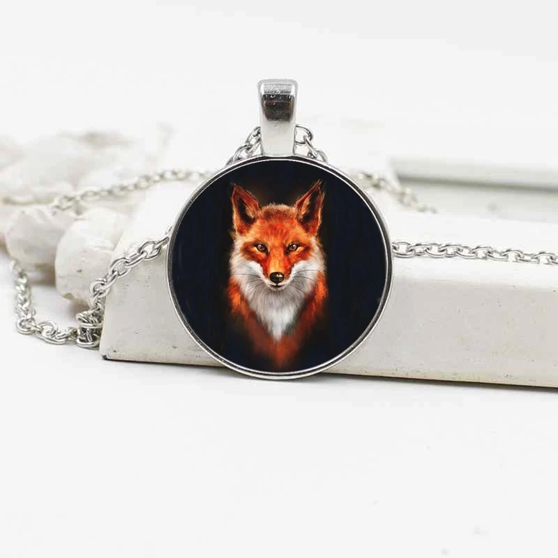 Новый красивый лиса кристалл Аватар стеклянный кулон модное ожерелье ювелирные