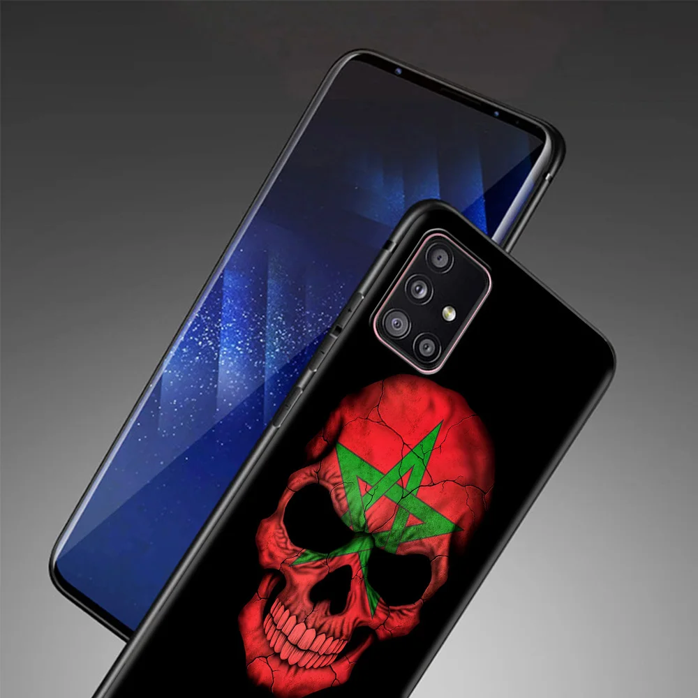 

Phone Case For Samsung Galaxy A72 A32 A42 A91 A71 A51 A41 A31 A21 Soft Cover Black Capa TPU Back Morocco Flag Passport