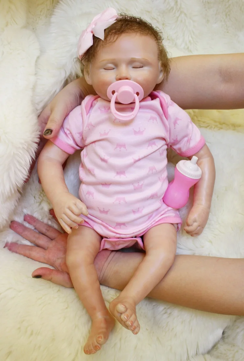 

Мягкая силиконовая кукла-Реборн, Спящая принцесса, маленькая кукла для девочек, подарок на день рождения, игровой домик, игрушка