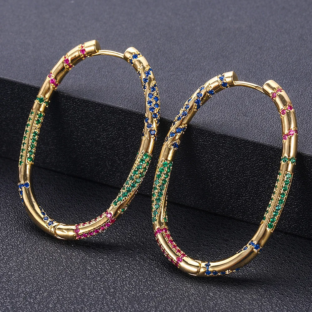 AccKing известного дизайнерского бренда круговой красочные серьги геометрической