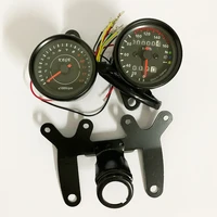 new motorcycle odometer black shell with bracket modified speed led electronic tachometer retro table
