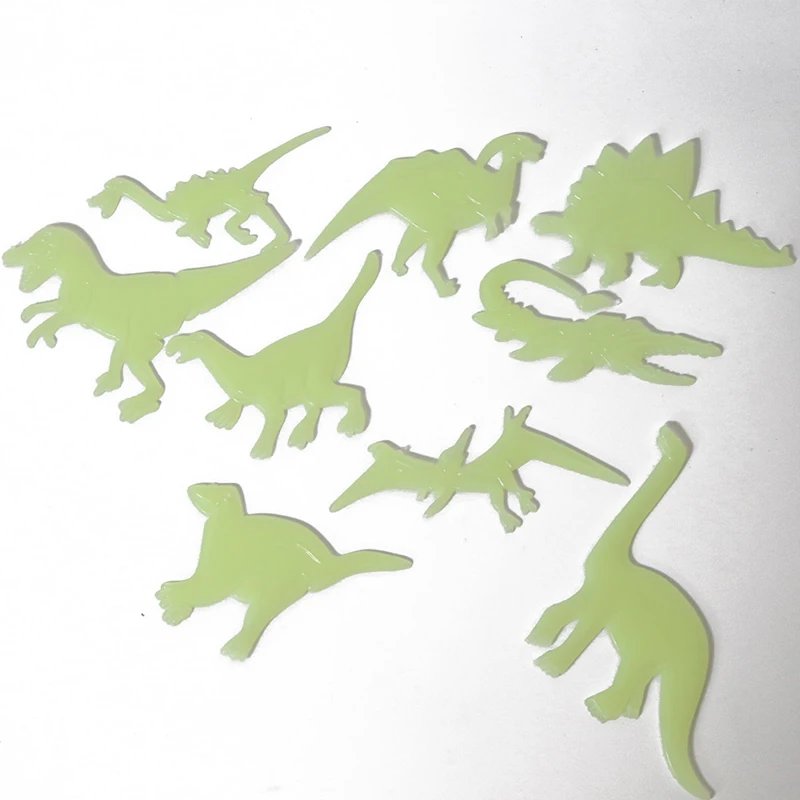 9 шт. светящаяся Наклейка 3D динозавр на стену s в темноте наклейка флуоресцентная
