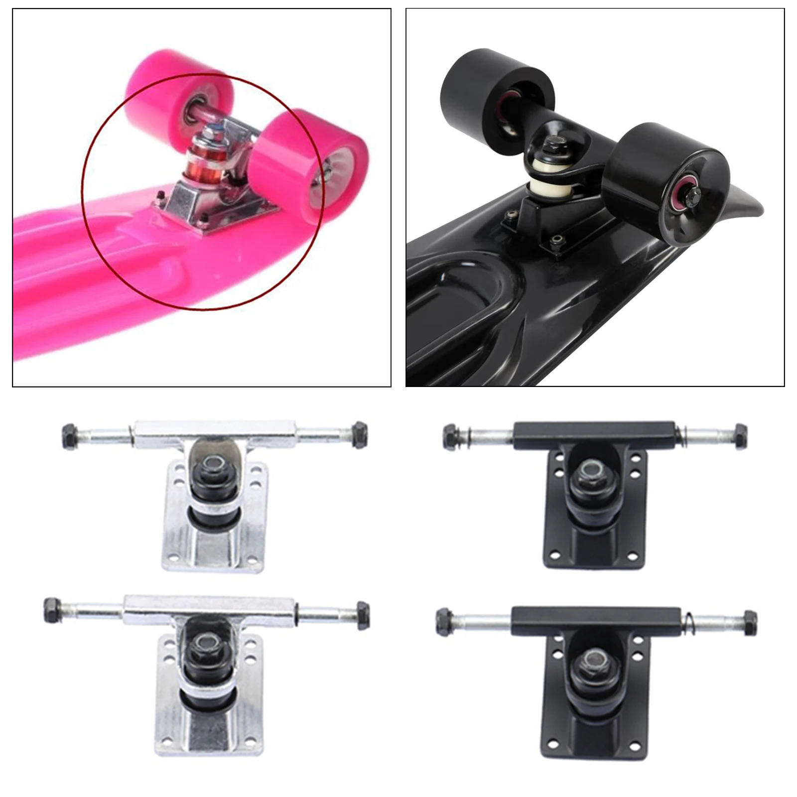 

Легкий Скейтборд из алюминиевого сплава в стиле ретро для рыб, дорожные скейтборды, Лонгборд, скейтборд, грузовик, запасные части, ремонтный...