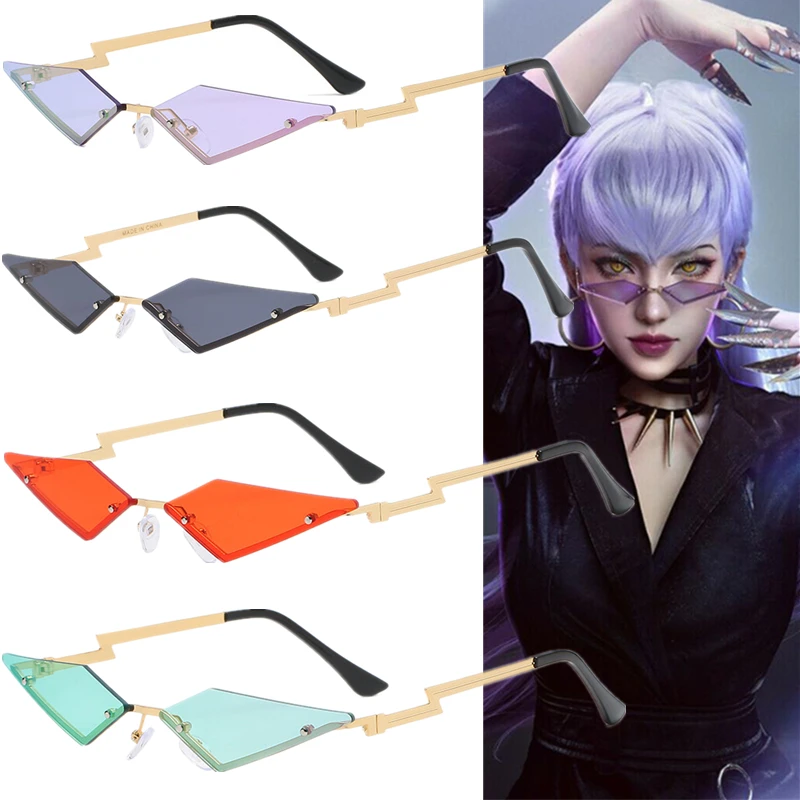 

Game KDA The Baddest Evelynn Cosplay Glasses Eyewear Sunglasses Props Unisex