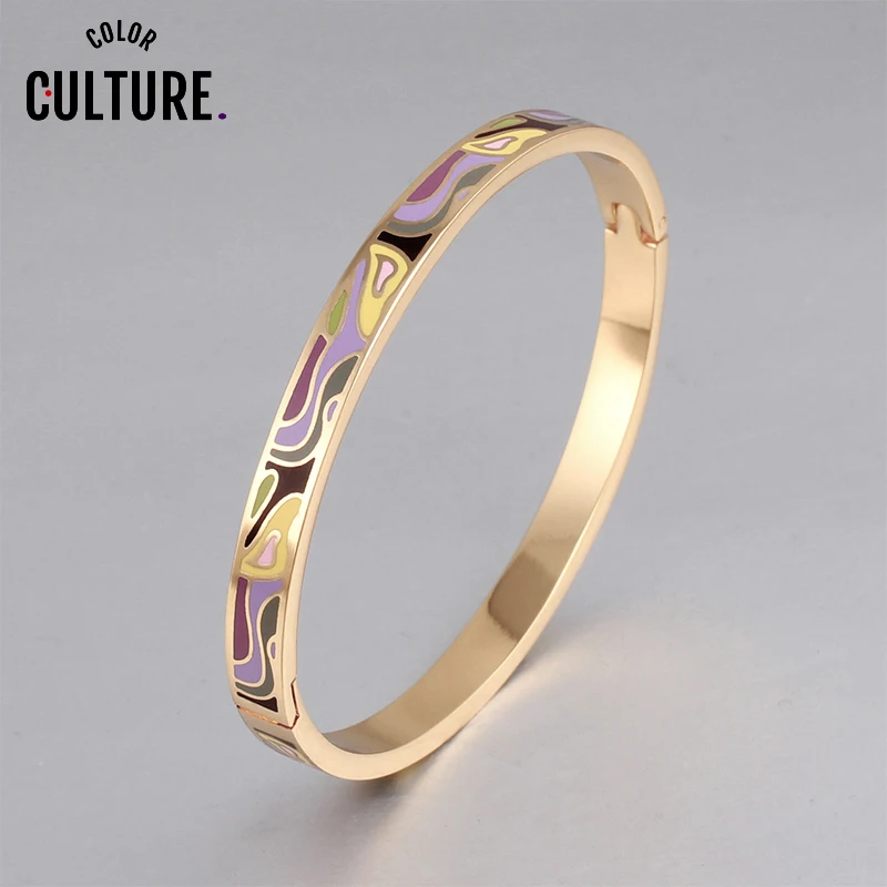 Прямая поставка Новый стальной ультра узкий женский браслет Художественный