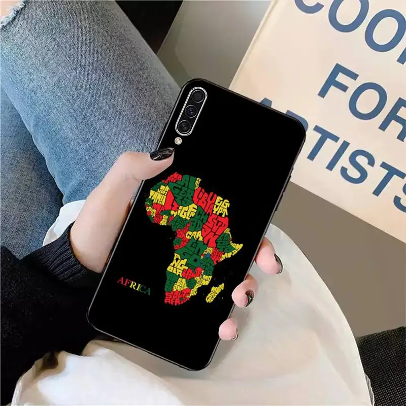 

Africa Map pattern Phone Case For Samsung galaxy A S note 10 7 8 9 20 30 31 40 50 51 70 71 21 s ultra plus
