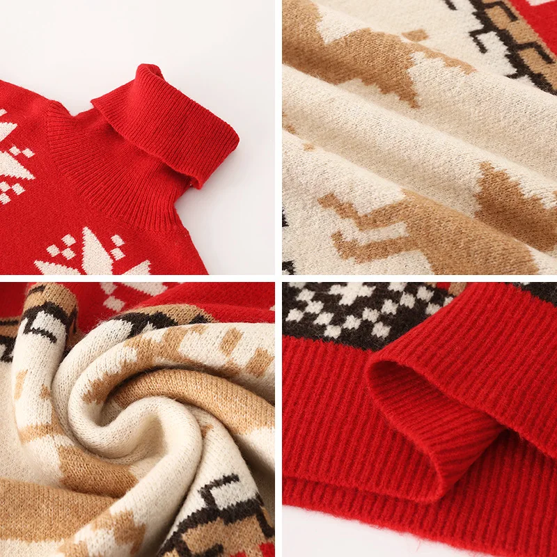 Рождественская красная сказочная куртка в западном стиле трикотажная верхняя