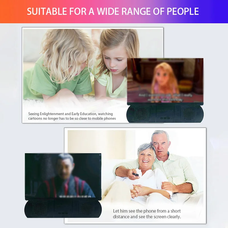 Новый увеличитель для экрана телефона Встроенный модуль Bluetooth Динамик Фильмы 10