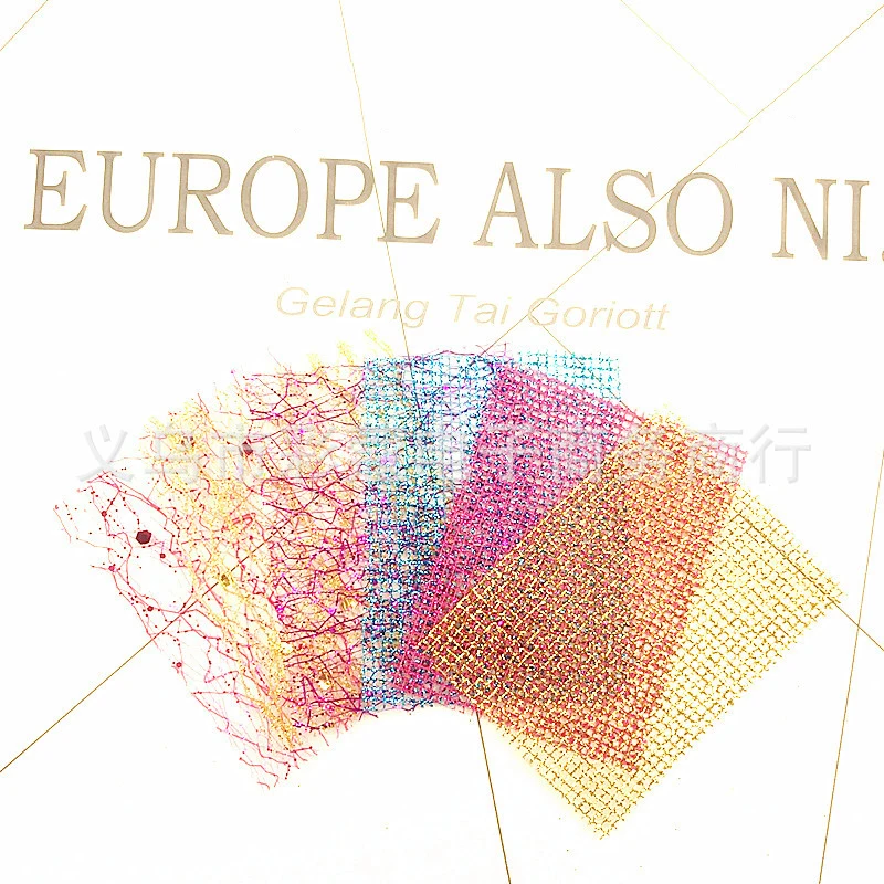 Модные наклейки для ногтей с золотым плетением 6 5 см шелковая фольга Переводные