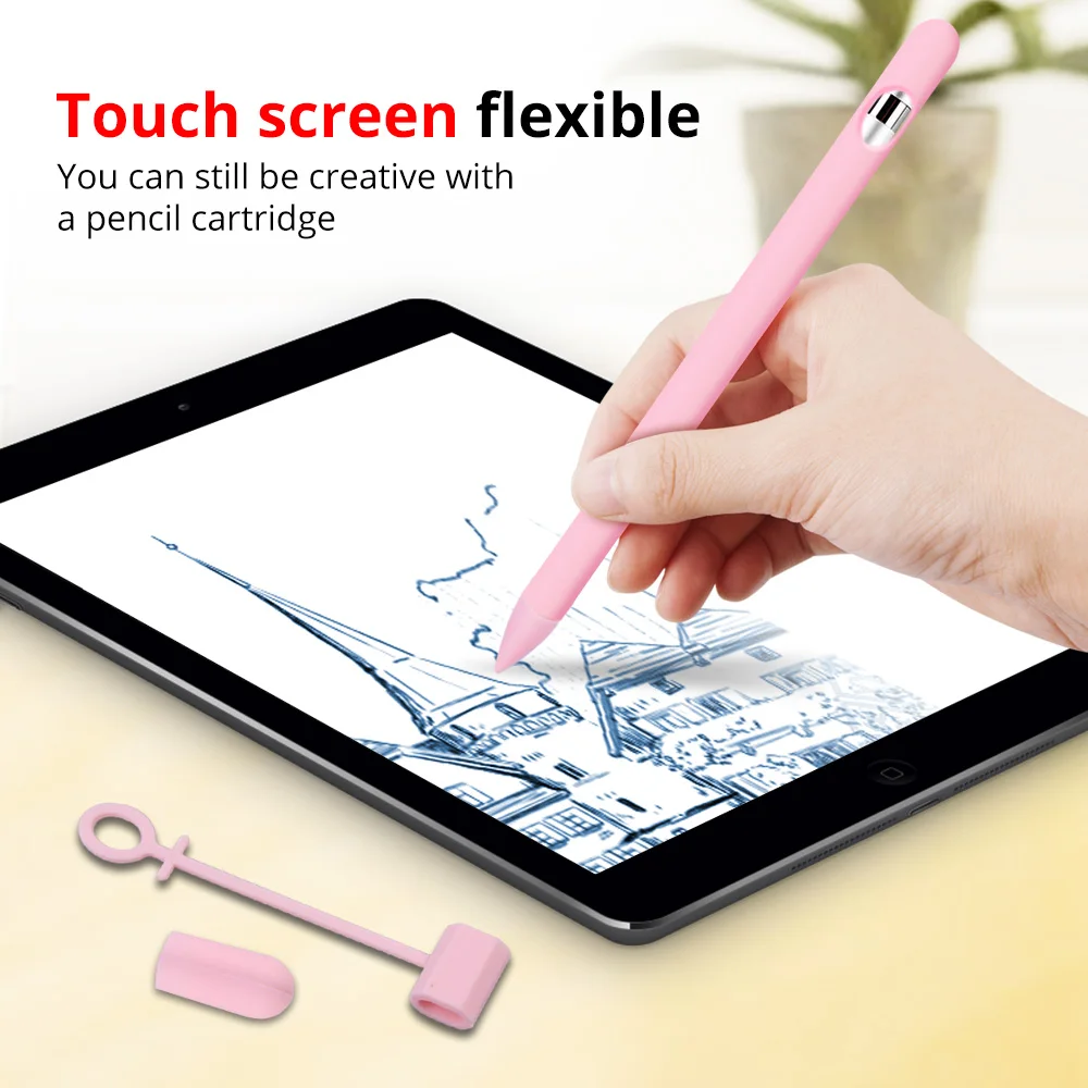 Мягкий силиконовый чехол для Apple pencil защитный планшета iPad стилус экрана