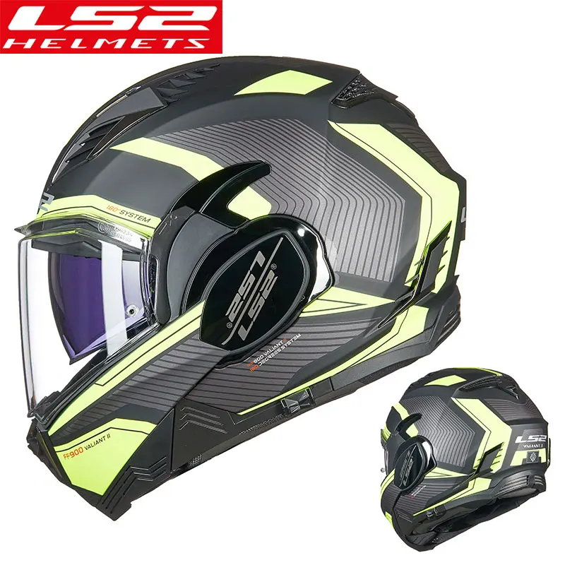 Новый LS2 FF900 Valiant II 180 градусов откидной модульный кПа корпус мотоциклетный шлем с