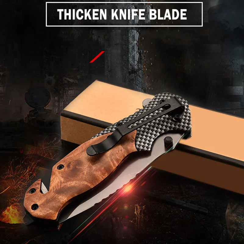 Красный палисандр нож с деревянной ручкой для охоты высокое качество EDC