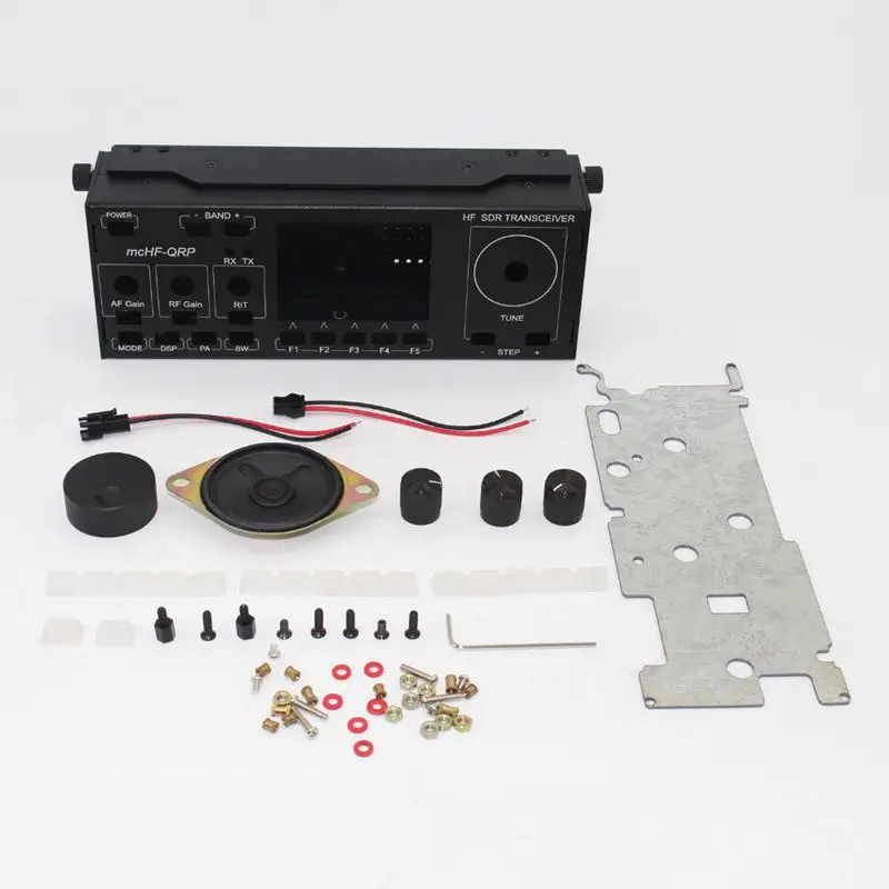 

Aluminum Shell Cover Case Button Diy Kits for Mchf Sdr Radio Ui Rf 0.4 0.5+ Shield Board +speaker+handle