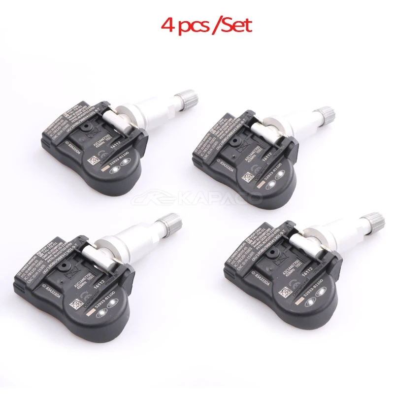 4x TPMS датчик давления в шинах монитор системы 52933 D4100 F2000 для NIRO GRANDEUR KIA OPTIMA Genesis G90
