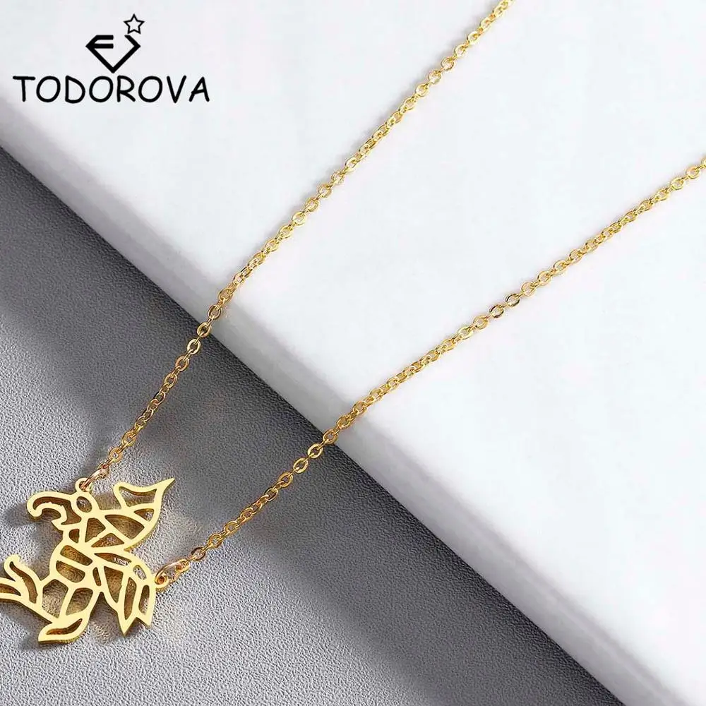 Тоторова оригами Летающий Единорог подвеска с изображением лошади ожерелье