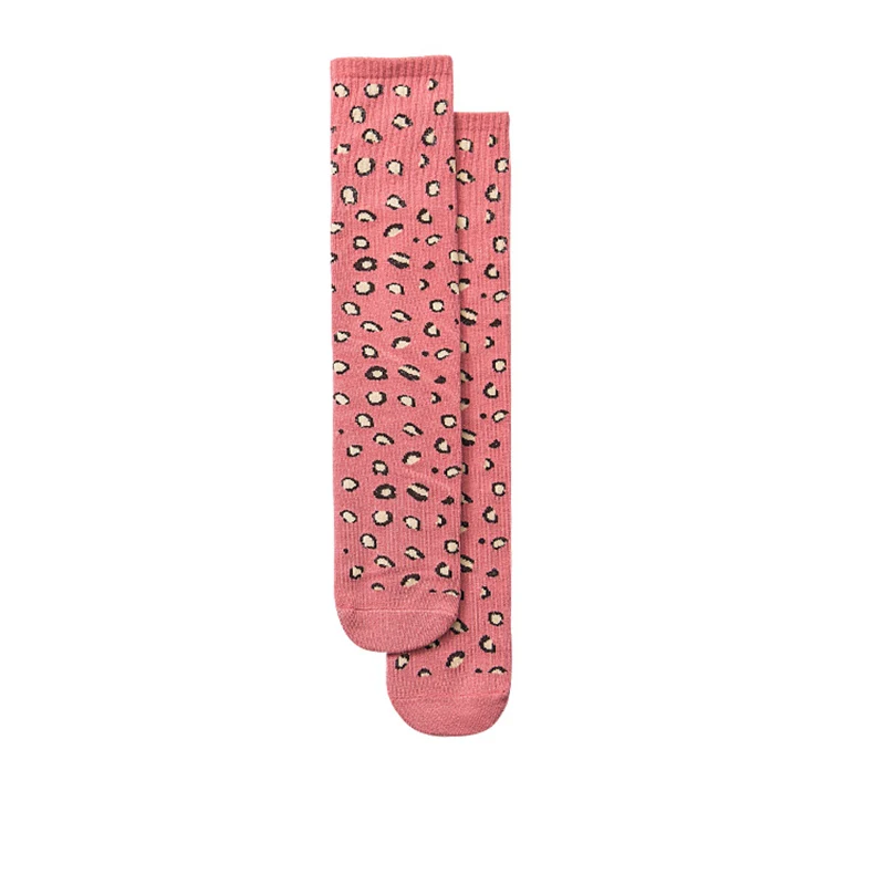 

Fashion Leopard Knee High Socks New Cotton Children's Sports Running Socks Baby Boys Casual Long Socks Kids Girl Streetwear 3-8Y