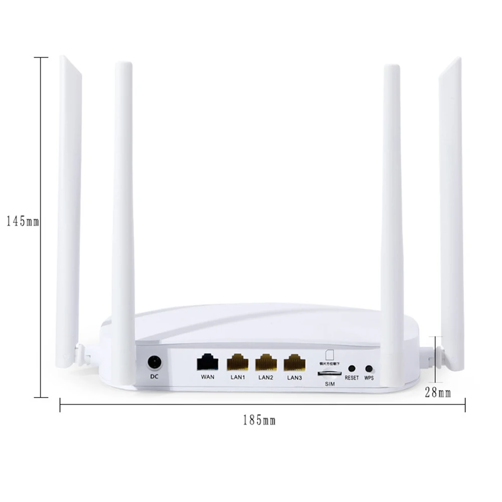 4G умный Wi Fi роутер 300 Мбит/с высокоскоростной беспроводной с 4 внешними антеннами