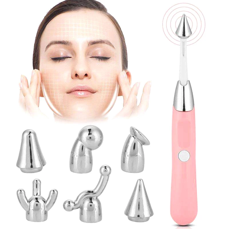 

6 In 1 Electric Tinnitus Relief Massager Wand Anti Age Face Lifting Massager Tool MPwell