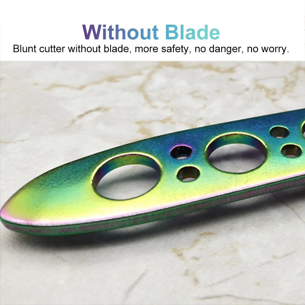 

6 Holes Practice Playing Unedged Folding Beginner Butterfly Cutter Steel Training Competition Practical Multifunction Durable