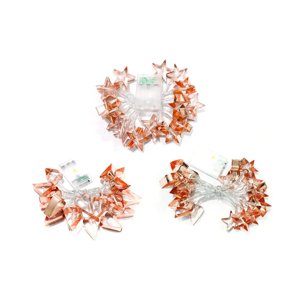 

Led Iron Five-pointed Star Love Lights String Lights Flashing Lights Battery Starry Christmas Dorm Wedding Decoration