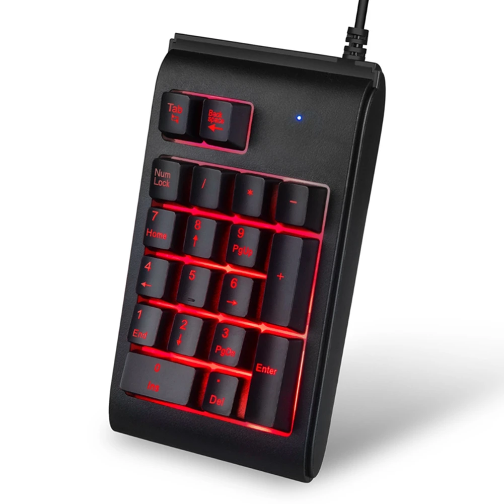 USB мини-клавиатура 19 клавиш для ноутбука ПК компьютеров цифровая клавиатура с