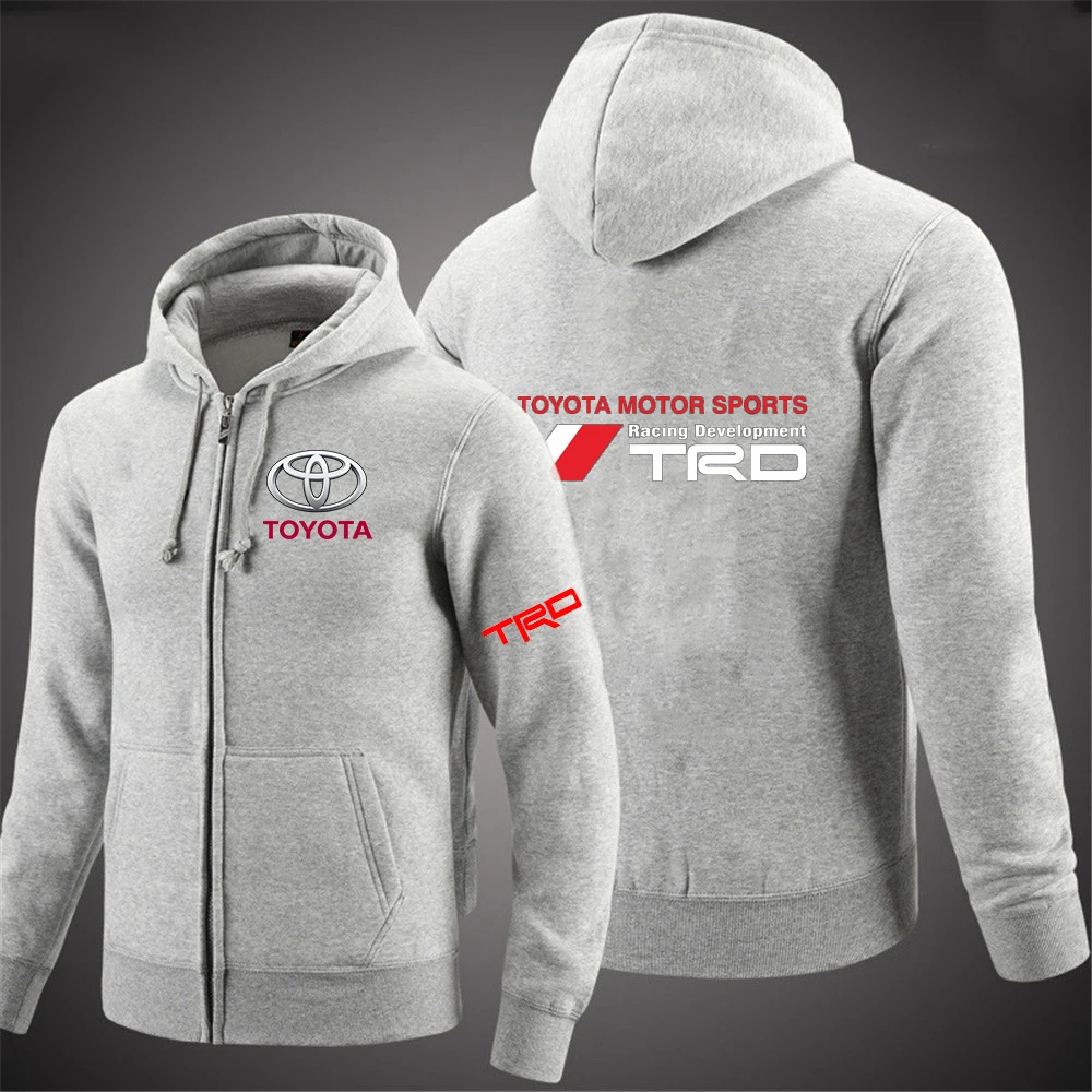 

2021 NEW Spring Toyota Motorsport TRD Car Logo Customize Zipper Hoodies Male Cardigan Man's Cotton Hip Hop College Fleece Coats