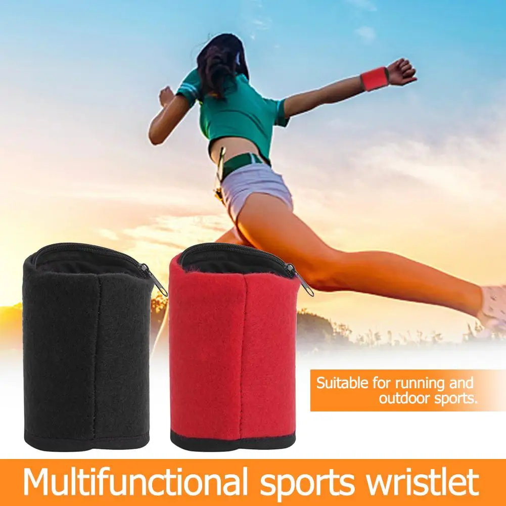 

Sports Outdoor Multi-Function Wrist Bag Zipper Wool Sack Travel Pouch Gym Bike Wallet Outdoor Camping Tools