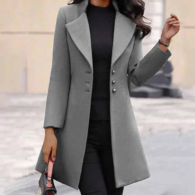 

Cardigan, Women's Long Sleeves, Elegant Work Jacket, Loose Wool Garments, Coats