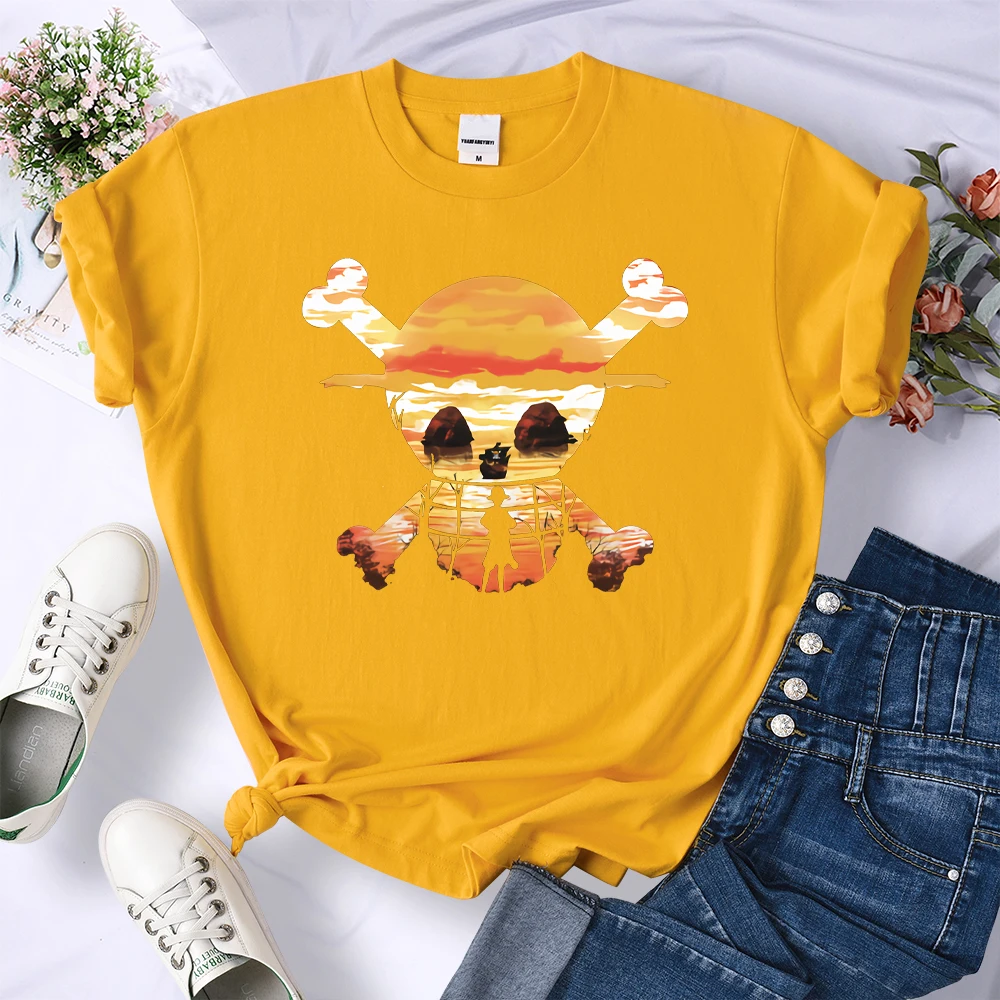 

Straw Hat Crew Print Woman T-shirt Soft Summer Cotton Summer Short Sleeve Tops Vintage Brand T-shirts Soft Casual Tshirt Woman