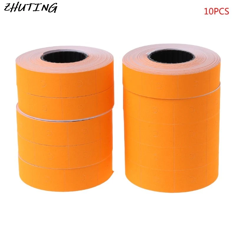 

10 Rolls 5000 Pieces Double Row Colorful Price Label Paper Tag Mark Sticker For MX-6600 Labeller Gun
