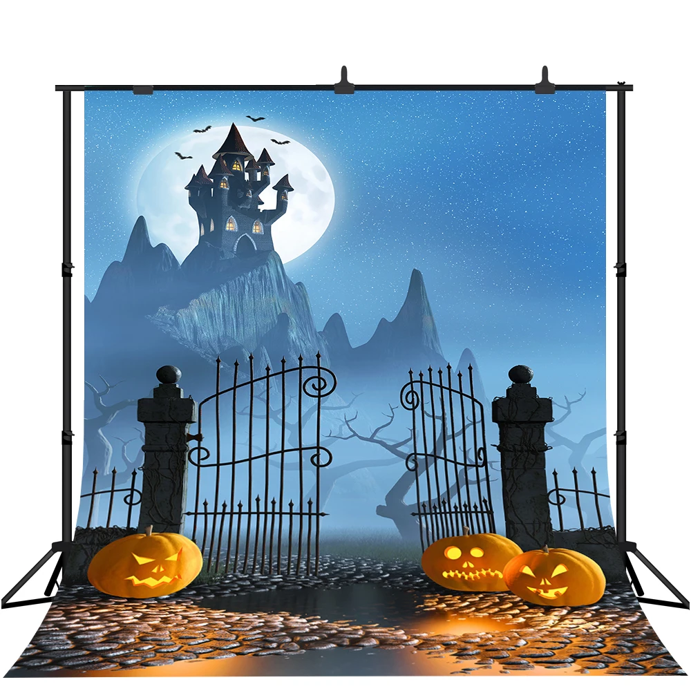 Lyavshi фон для фотосъемки замок летучие мыши Хэллоуин тема ужас ночь фотобудка