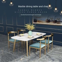 1m modern marble dining tables small apartment simple nordic style kitchen furnitures wrought iron light luxury customizable