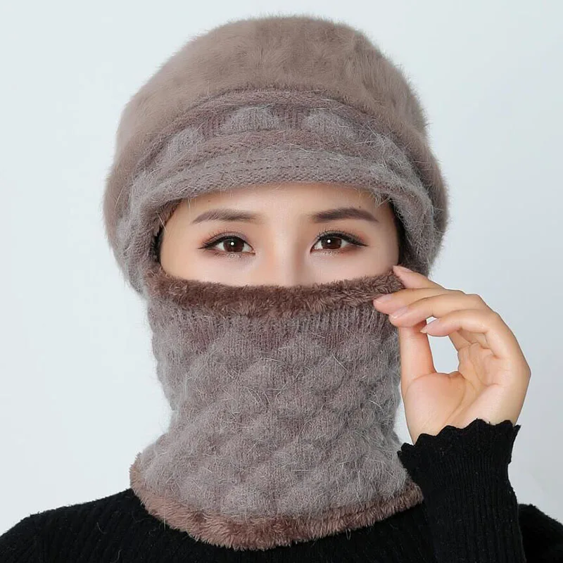 Skullies Beanies женская зимняя шапка для мамы вязаная шапочка для девочек шарф женская шапка для женщин шерстяная Круглая Шапочка Шапка Зимняя маска шапка