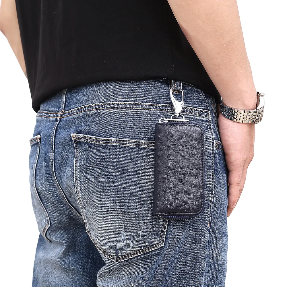 Южная гусиная Натуральная кожаные бумажники ключи мужские ретро держатели