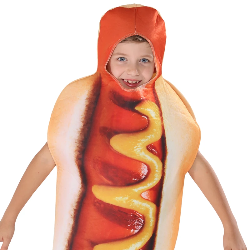 

Funny Hot Dog Costume Cosplay Children Halloween Costume For Kids