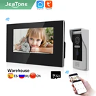 Видеодомофон Jeatone, Wi-Fi, 7 дюймов, IP-видеодомофон для домашней системы, ИК-монитор ночного видения, звоноктелефон с AHD камерой Tuya app