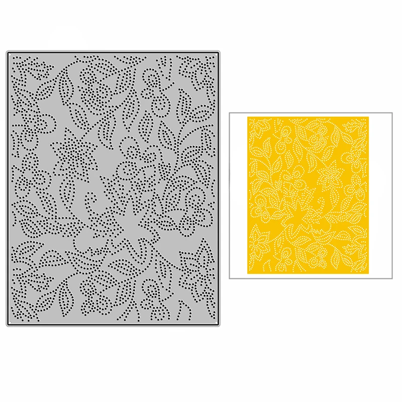 

2022 New Dotted Charming Flowers Panel Background Easter Metal Cutting Dies for Scrapbooking Card Making Embossing Paper Craft
