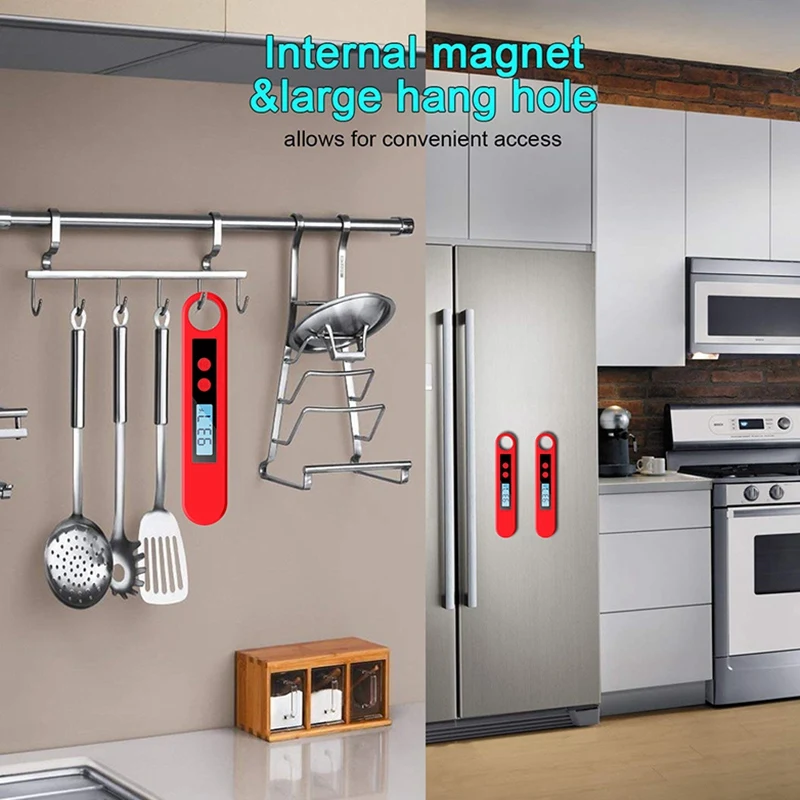 Цифровой термометр для мгновенного считывания мяса светодиодный приготовления